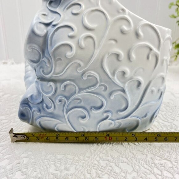 Vintage Samson Import Relpo Porcelain Praying Madonna Planter Blue & White  10" - Picture 14 of 14